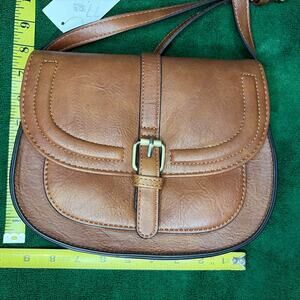 AFKOMST Crossbody Bags for Women,Small Saddle Purse and Boho Cross Body Brown